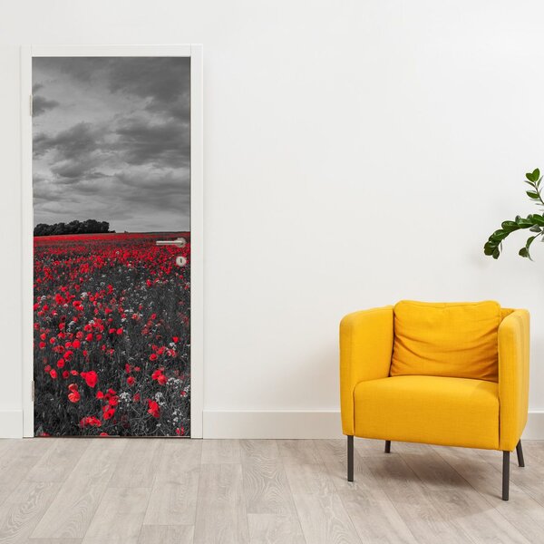 Fototapeta na dveře - Vlčí máky (95x205cm)