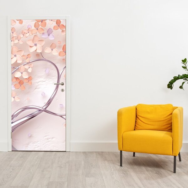 Fototapeta na dveře - Korálové květy stromu, abstrakt (95x205cm)