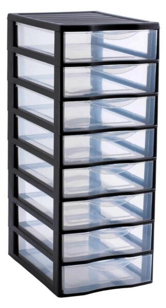 SUNDIS Úložný box s 8 zásuvkami, antracit, OFFICEMIX A4 8A