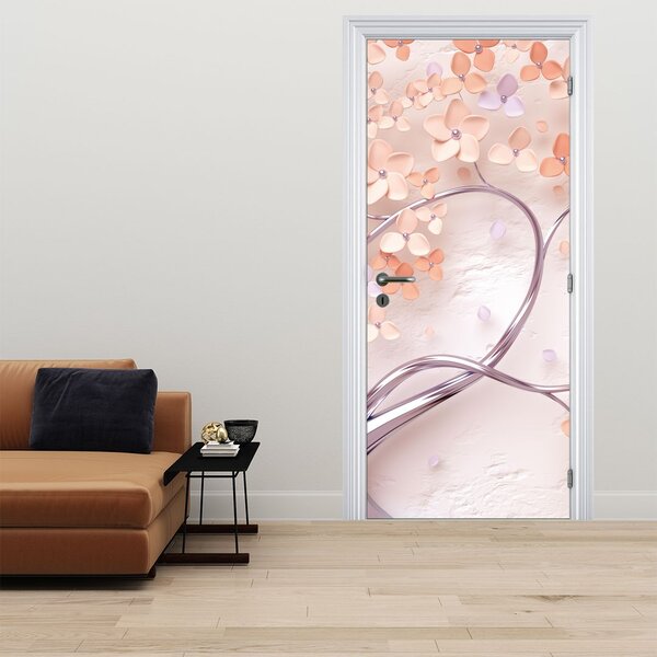 Fototapeta na dveře - Korálové květy stromu, abstrakt (95x205cm)