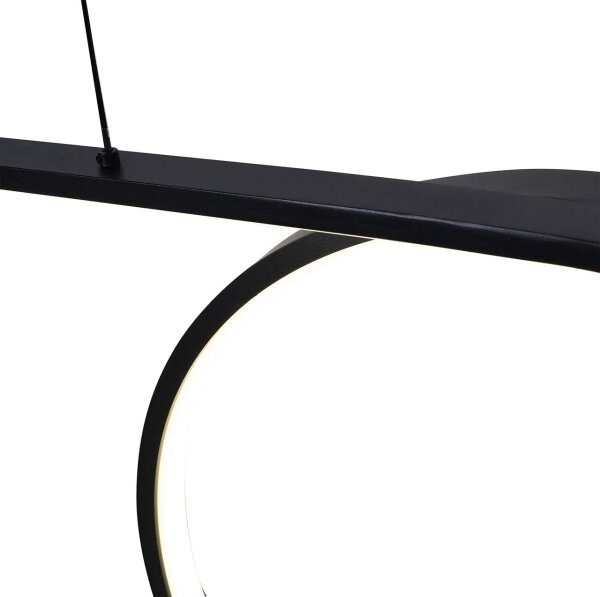LED Lustr na lanku ODETTA LED/42W/230V 4000K černá