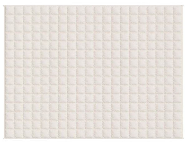 Zátěžová deka světle krémová 150 x 200 cm 11 kg textil