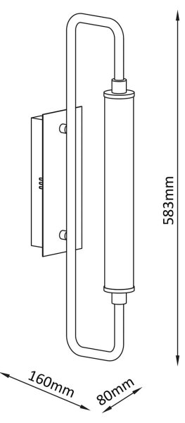 LED Nástěnné svítidlo FELICJA LED/14W/230V 4000K černá