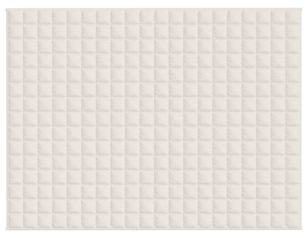 Zátěžová deka světle krémová 152 x 203 cm 7 kg textil
