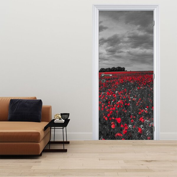 Fototapeta na dveře - Vlčí máky (95x205cm)