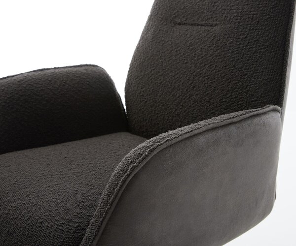 DELIFE Jídelní židle Zoa-Flex kombinace materiálů černá jídelní židle plochá bílá taštičkové pružiny