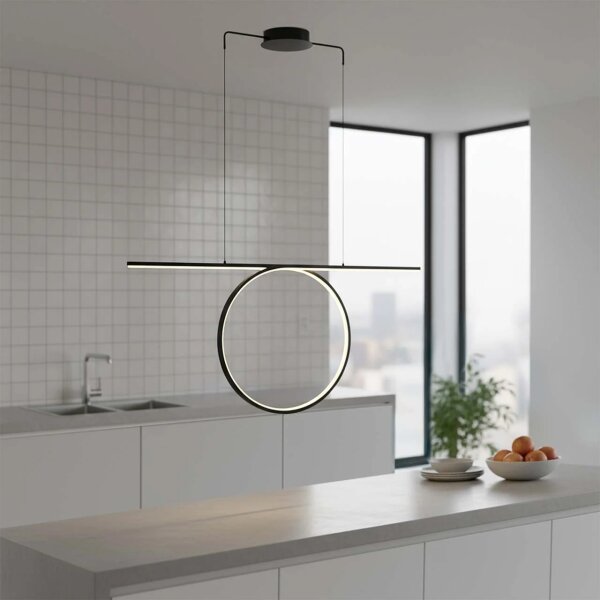 LED Lustr na lanku ODETTA LED/42W/230V 4000K černá