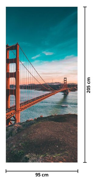 Fototapeta na dveře - Golden Gate (95x205cm)
