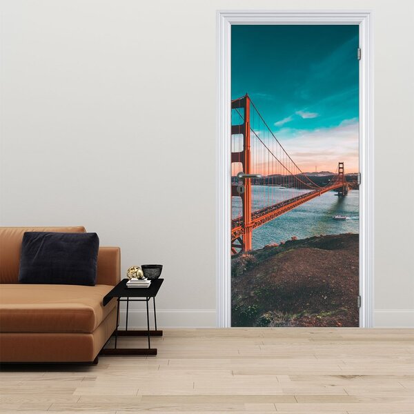 Fototapeta na dveře - Golden Gate (95x205cm)