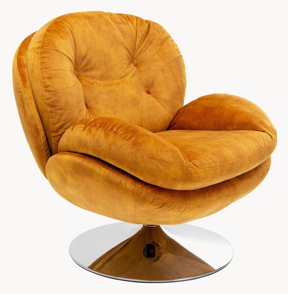 Otočné sametové křeslo Cosy