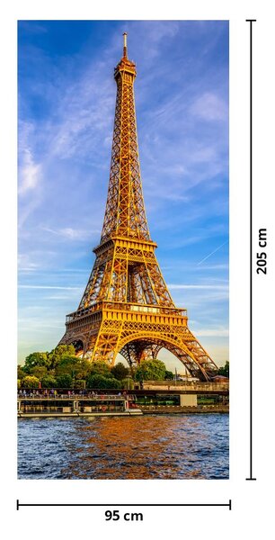 Fototapeta na dveře - Eiffelova věž (95x205cm)