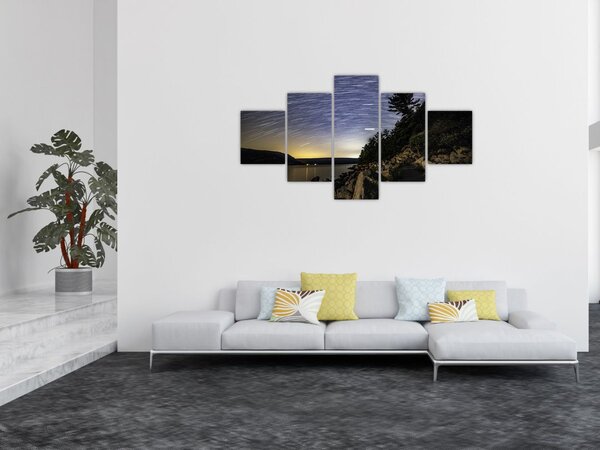 Obraz - obloha při západu slunce (125x70 cm)