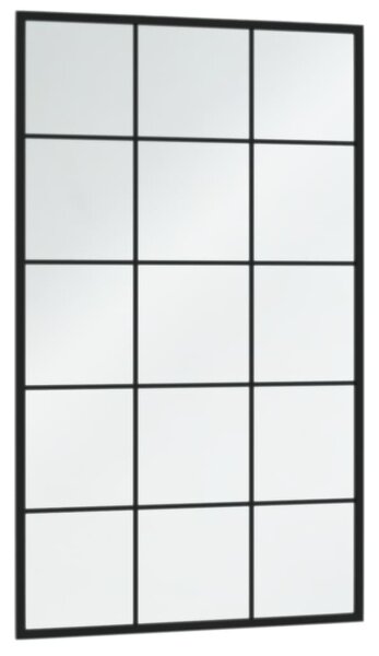 Nástěnná zrcadla 6 ks černá 100 x 60 cm kov