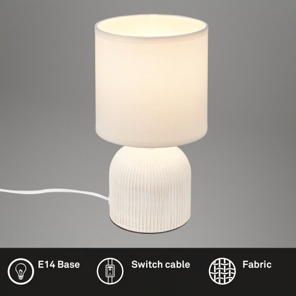 Brilo - Stolní lampa INO 1xE14/10W/230V bílá