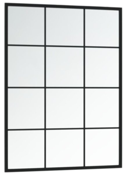 Nástěnná zrcadla 3 ks černá 80 x 60 cm kov