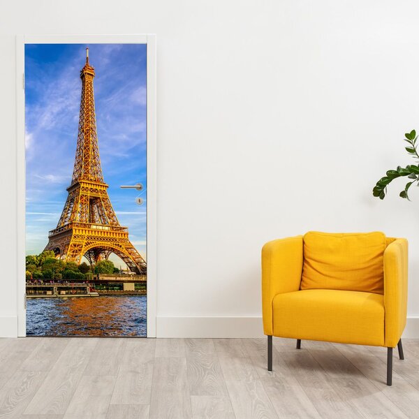 Fototapeta na dveře - Eiffelova věž (95x205cm)
