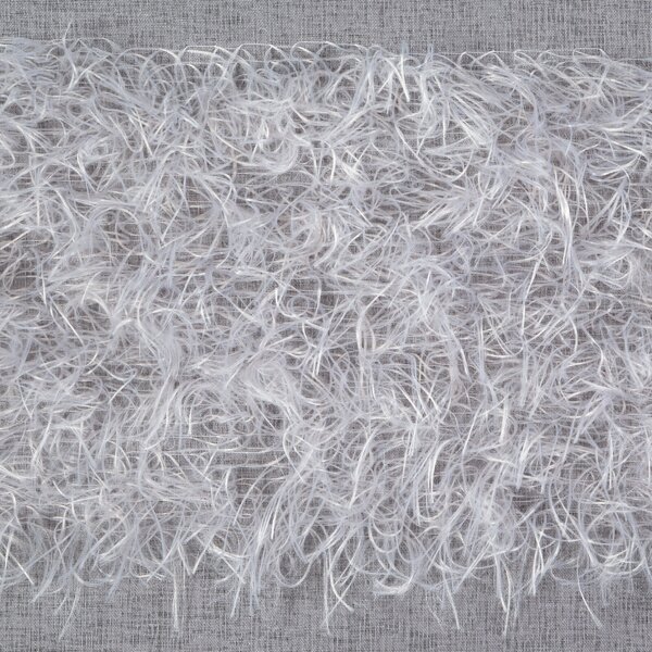ZÁCLONA NA KROUŽCÍCH MARGARET2 140X250 CM STŘÍBRNÁ