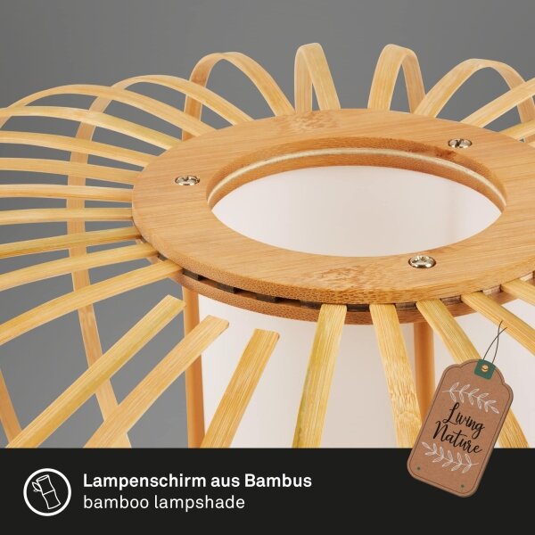 Briloner 1759011 - Stojací lampa 1xE27/10W/230V bambus/černá