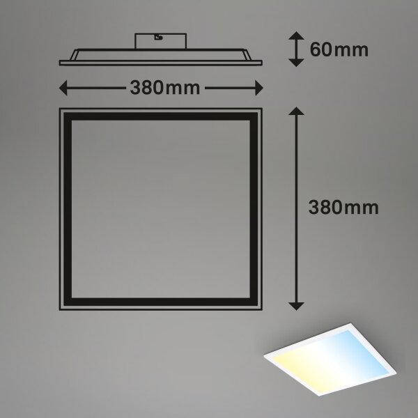 Brilo - LED Stmívatelné stropní svítidlo LED/21W/230V 38x38 cm bílá
