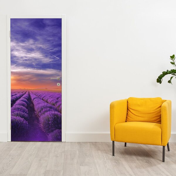 Fototapeta na dveře - Levandulové pole (95x205cm)