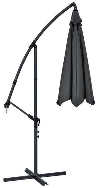 Juskys Slunečník Brazílie 300 cm - tmavě šedý