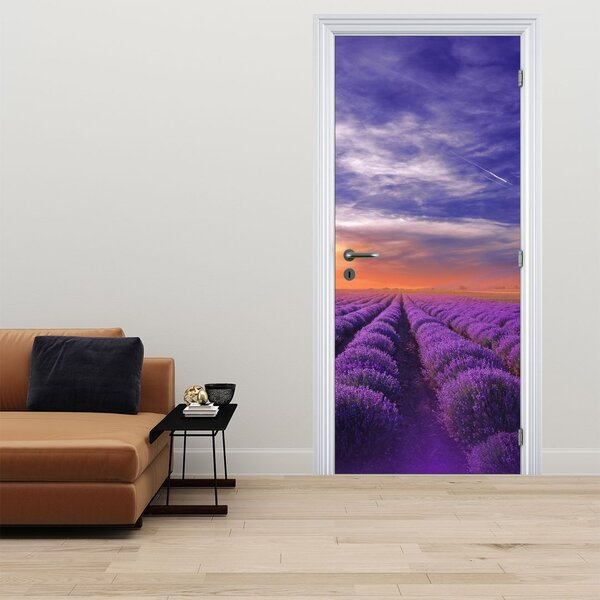 Fototapeta na dveře - Levandulové pole (95x205cm)