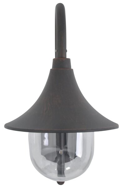 Zahradní nástěnná lampa E27 42 cm hliníková bronzová