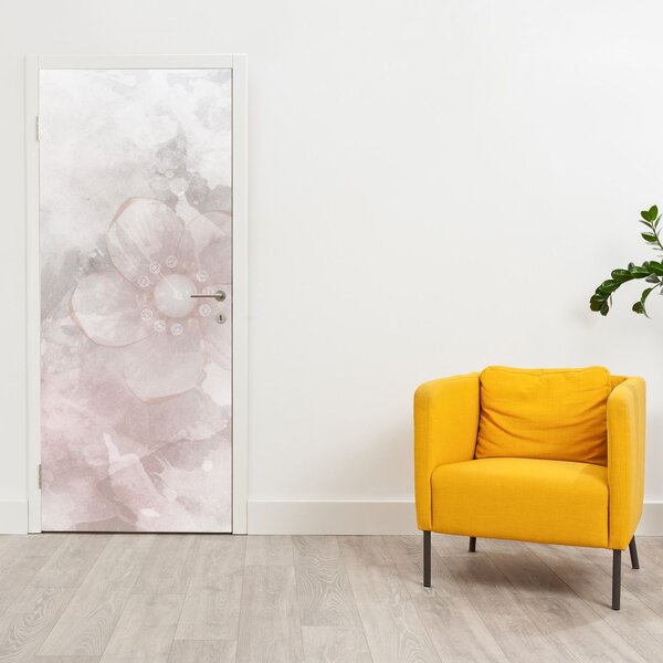 Fototapeta na dveře - Růžové květy (95x205cm)