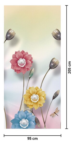 Fototapeta na dveře - Barevná louka (95x205cm)