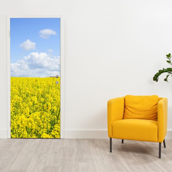 Fototapeta na dveře - Žluté pole (95x205cm)
