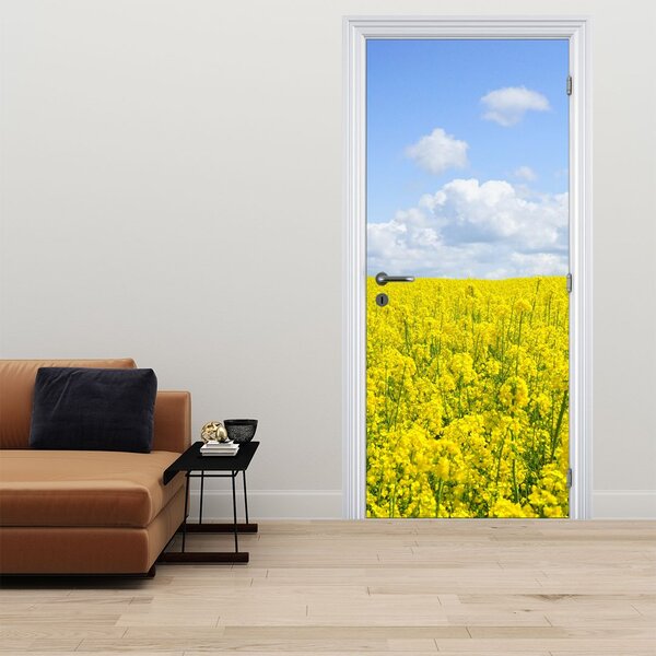 Fototapeta na dveře - Žluté pole (95x205cm)