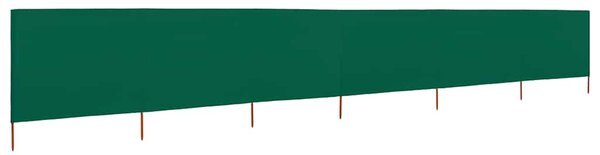 6dílná zástěna proti větru látková 800 x 120 cm zelená