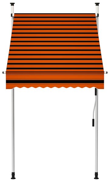 Ručně zatahovací markýza 100 cm oranžovo-hnědá