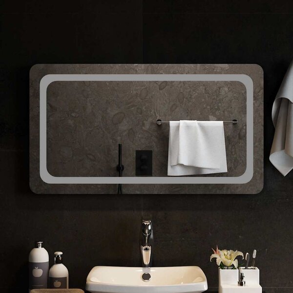Koupelnové zrcadlo s LED osvětlením 90 x 50 cm