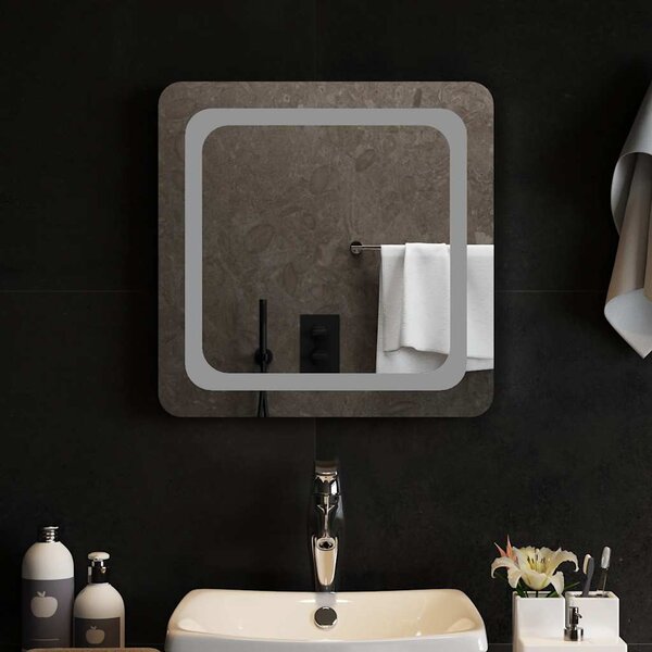 Koupelnové zrcadlo s LED osvětlením 50x50 cm