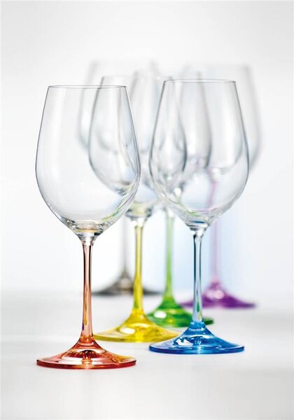 BOHEMIA RAINBOW SKLENICE NA VÍNO 350 ML SADA 6 KS