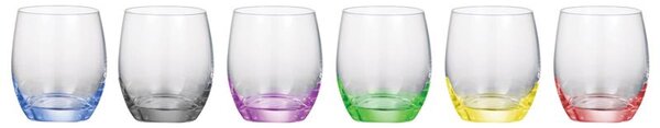 BOHEMIA RAINBOW SKLENICE NA WHISKY 300ML SADA 6 KS
