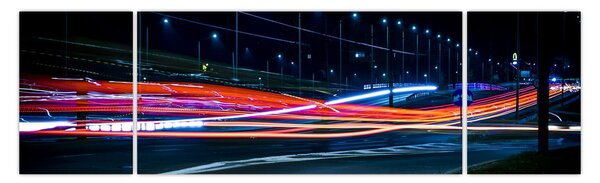 Obraz nočního města (170x50 cm)