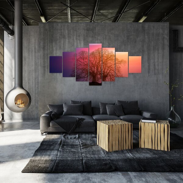 Obraz stromů v mlze (210x100 cm)