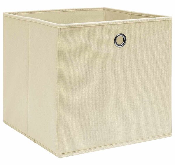 Úložné boxy 4 ks krémové 32 x 32 x 32 cm textil 288357