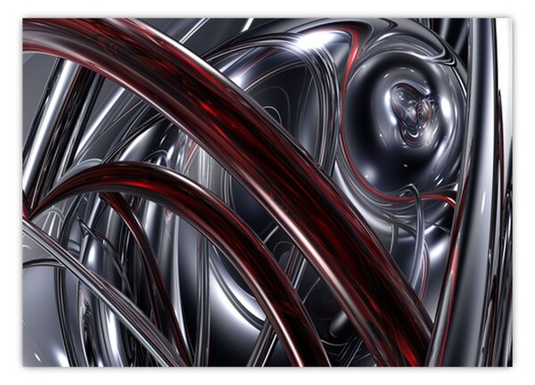 Obraz šedé abstrakce (70x50 cm)