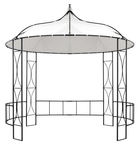 Altán 300 x 290 cm bílý kruhový