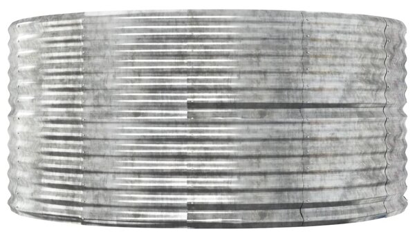Vyvýšený záhon stříbrný 140x140x68 cm pozinkovaná ocel
