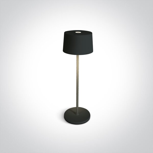 ONE-light Venkovní nabíjecí stolní lampa Vana černá USB stmívací 3,3W, IP65, teplá bílá