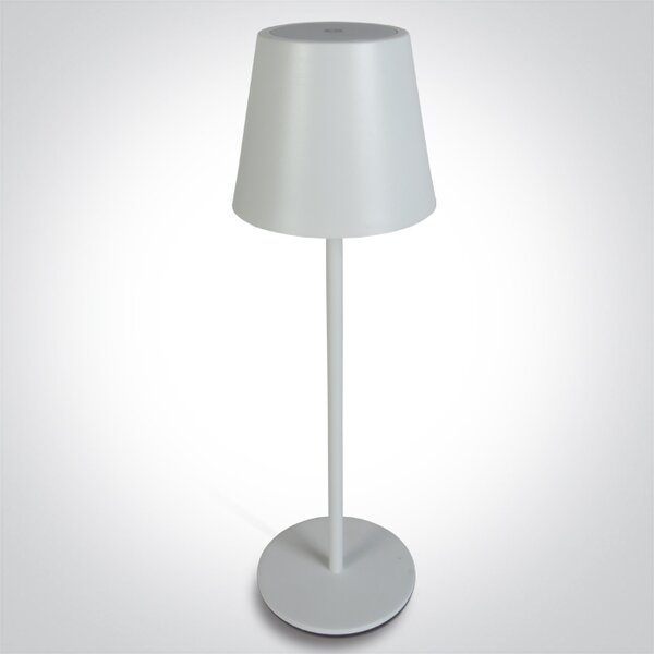 ONE-light Venkovní nabíjecí stolní lampa Vana bílá USB stmívací 3,5W, 200lm, IP54, teplá bílá