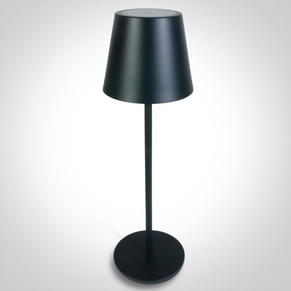 ONE-light Venkovní nabíjecí stolní lampa Vana černá USB stmívací 3,5W, 200lm, IP54, teplá bílá