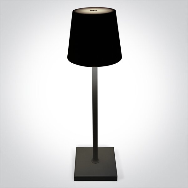 ONE-light Venkovní nabíjecí stolní lampa Vana černá USB stmívací 3,5W, 260lm, IP54, teplá bílá