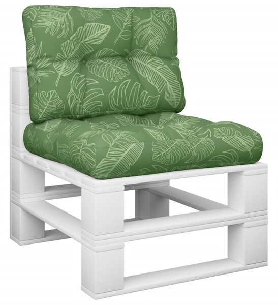 Podušky na palety 2 ks vzor listů textil