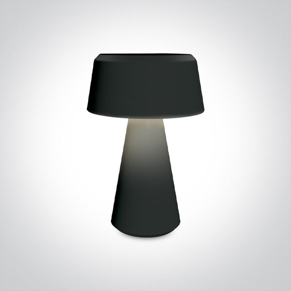 ONE-light Venkovní nabíjecí stolní lampa Conty černá USB stmívací 3W, IP65, teplá bílá
