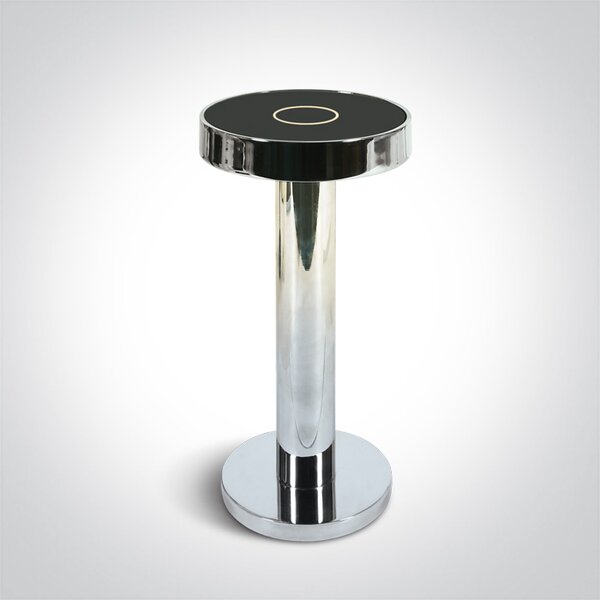 ONE-light Venkovní nabíjecí stolní lampa Rexo chrom USB stmívací 2,5W, IP65, teplá bílá
